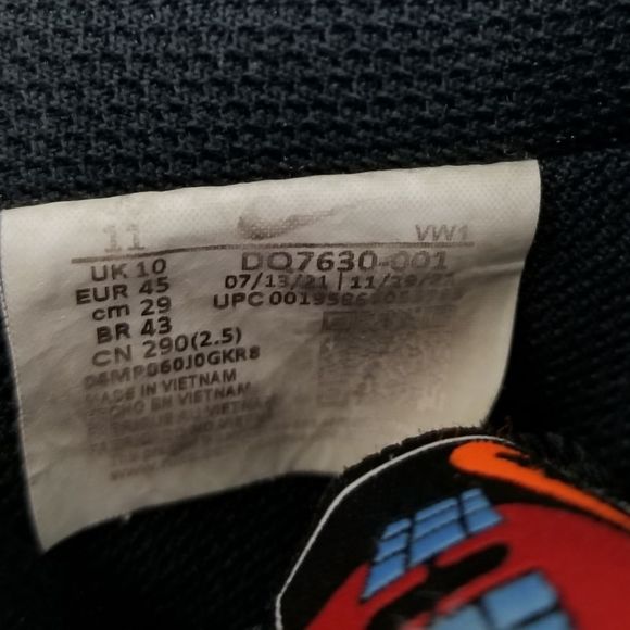 Nike Court Vision Low "Gradient Sunset" Black Skateboarding Sneakers Size: 11 - Picture 10 of 10